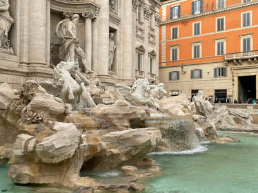 Trevi Fountain, Going True Green, Roman cement, cement, clasts, lime clasts, self-healing cement, sustainability, Rome, Roma, volcanic ash, calcium carbonate, MIT, Archeological Museum of Priverno in Italy.